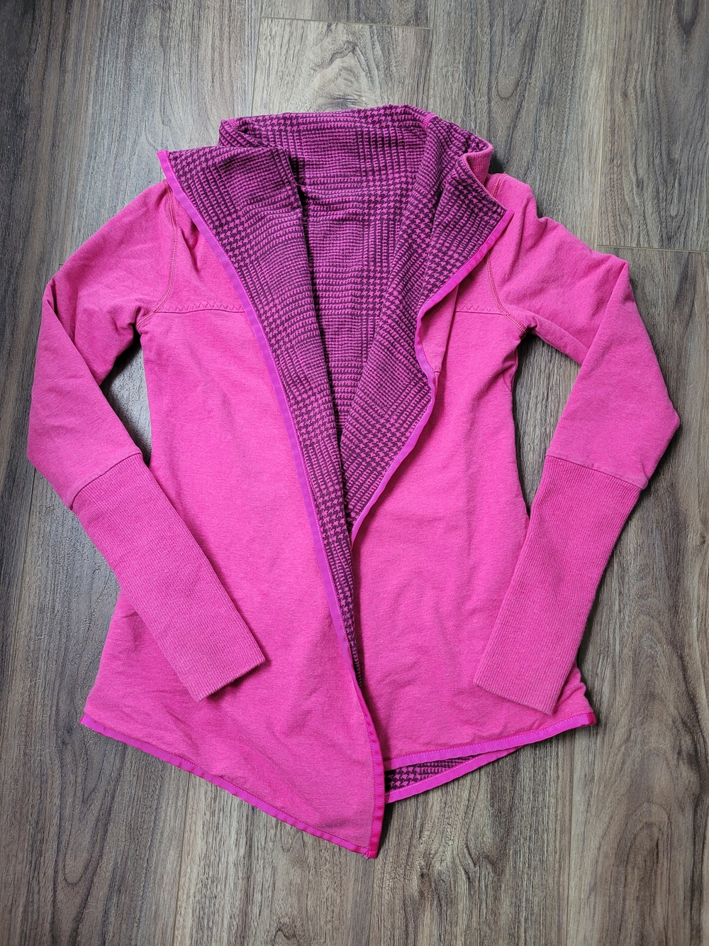 Ivivva Pink Open-Front Waterfall Cardigan Sweater